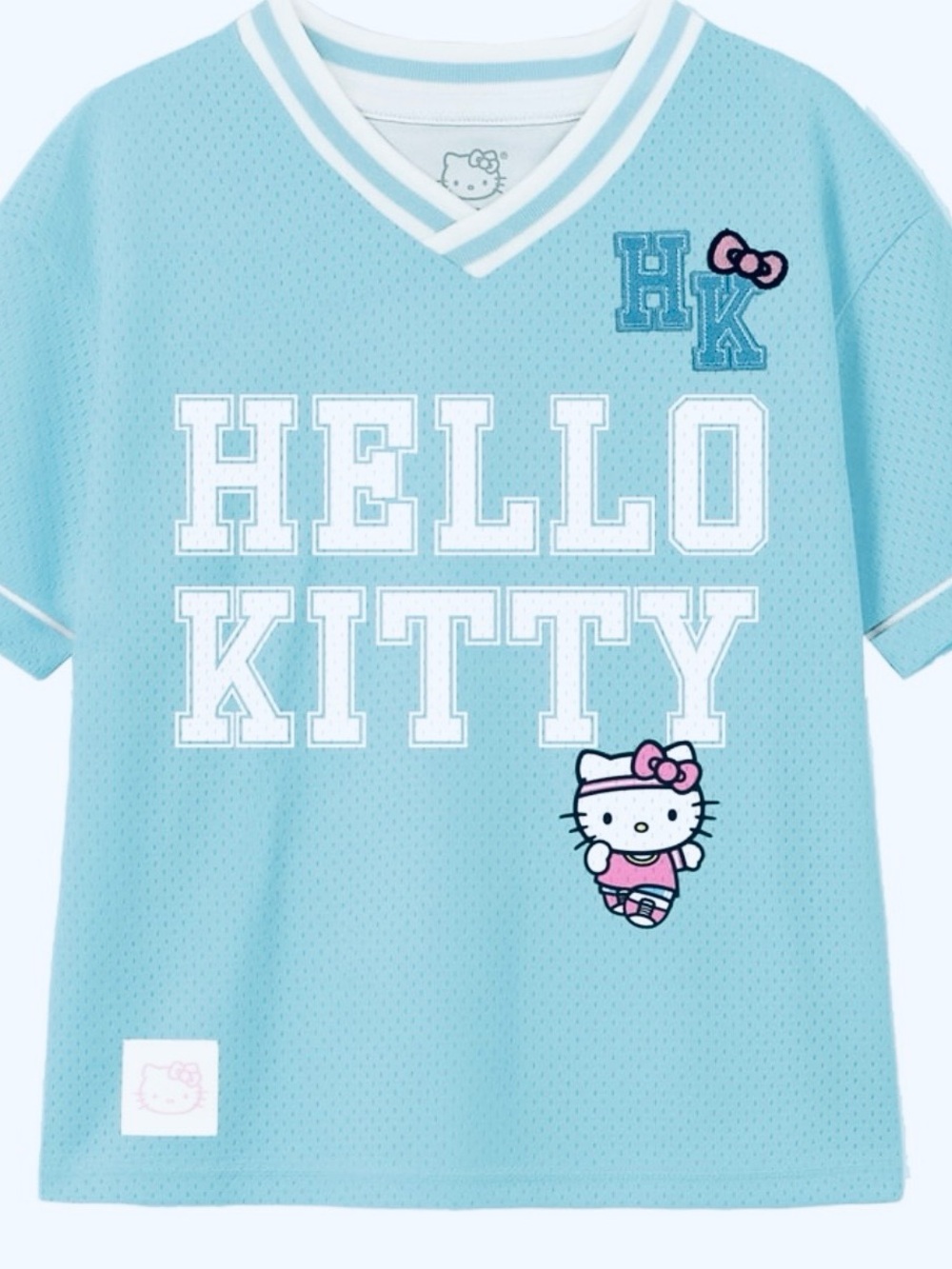 BRAND NEW Hello Kitty Light Blue Athletic Graphic Kids Jersey